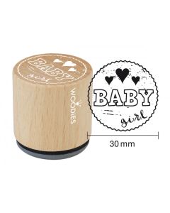 Woodies Rubber Stamp - Baby Girl